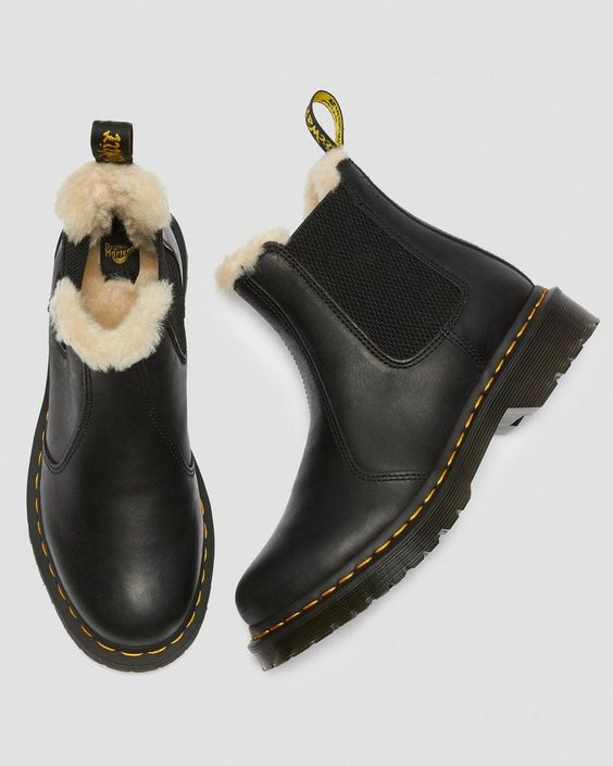 Chelsea Boots fodrade med fuskpäls